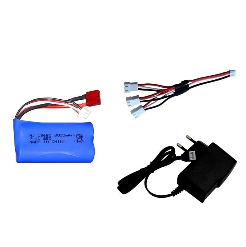 7.4V 3000mAh 18650 Lipo Battery for Wltoys - 10428 /12428/12423 RC Car Parts 2s 7.4v battery For Wltoys 144001 A959-B A969-B Q46