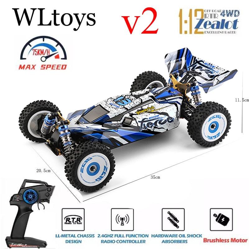 Wltoys 124017 124007 1/12 2.4G Racing RC Cars 4WD Brushless Motor 75Km/H High Speed Remote Control Off-road Drift Toys For Aduit 2 Wltoys 124017 124007 1/12 2.4G Racing RC Cars 4WD Brushless Motor 75Km/H High Speed Remote Control Off-road Drift Toys For Aduit — изображение 2