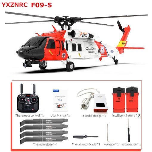 YXZNRC F09-S Flybarless RC Helicopter - 2.4G 6CH Gyro GPS Optical Flow Positioning 5.8G FPV Camera Dual Brushless Motor 1:47 3 YXZNRC F09-S Flybarless RC Helicopter - 2.4G 6CH Gyro GPS Optical Flow Positioning 5.8G FPV Camera Dual Brushless Motor 1:47 - Image 3