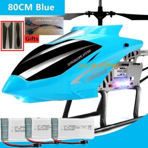 80CM RC Helicopter - Large Model 3.5CH Alloy Frame Anti-Fall All Body LED Lights 150 Meters Electric Remote Control Helicopter Toy - صورة 80CM RC Helicopter - Large Model 3.5CH Alloy Frame Anti-Fall All Body LED Lights 150 Meters Electric Remote Control Helicopter Toy - صورة 10