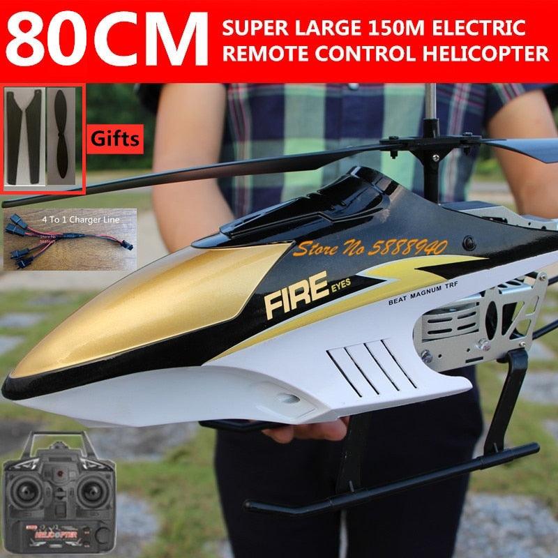 80CM RC Helicopter - Large Model 3.5CH Alloy Frame Anti-Fall All Body LED Lights 150 Meters Electric Remote Control Helicopter Toy 2 80CM RC Helicopter - Large Model 3.5CH Alloy Frame Anti-Fall All Body LED Lights 150 Meters Electric Remote Control Helicopter Toy — изображение 2