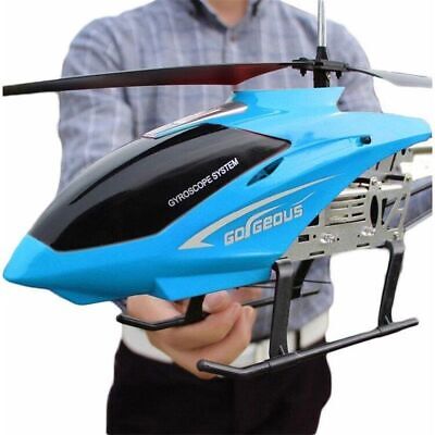 80CM RC Helicopter - Large Model 3.5CH Alloy Frame Anti-Fall All Body LED Lights 150 Meters Electric Remote Control Helicopter Toy