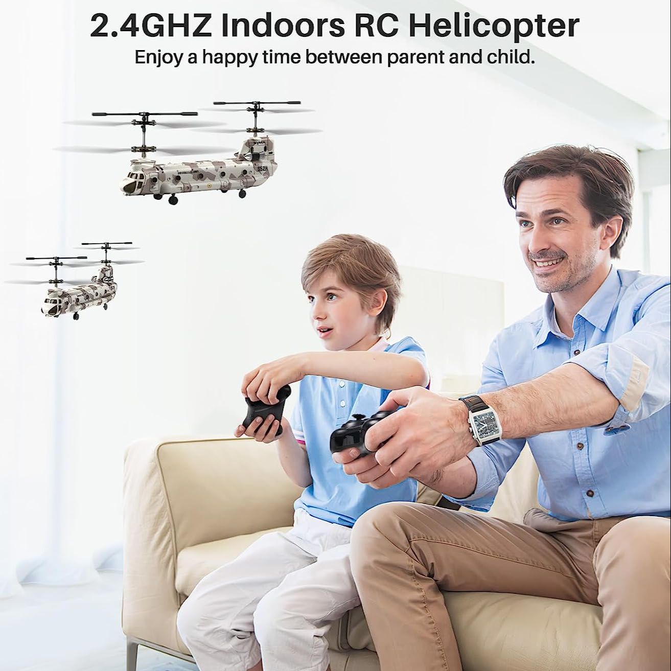 SYMA S52H Remote Control Helicopter - 2.4GHz S52H Military Transport RC Armed Military Aircraft Model Toys for Kids Military Fans 7 SYMA S52H Remote Control Helicopter - 2.4GHz S52H Military Transport RC Armed Military Aircraft Model Toys for Kids Military Fans - Image 7