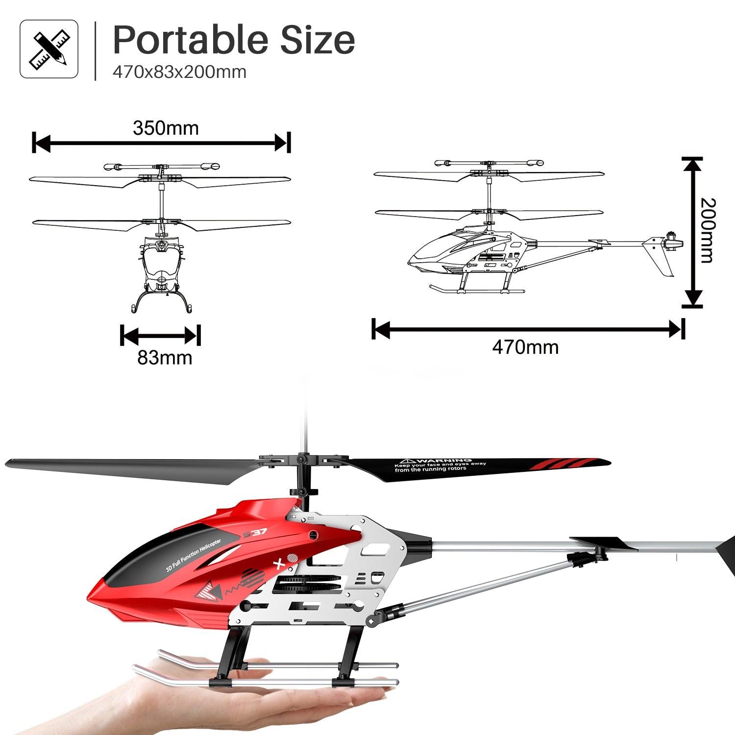 SYMA RC Helicopter S37 Aircraft - with Altitude hold, 3.5 Channel, Alloy Material, Gyro Stabilizer Toy for Kids Beginners Indoor 5 SYMA RC Helicopter S37 Aircraft - with Altitude hold, 3.5 Channel, Alloy Material, Gyro Stabilizer Toy for Kids Beginners Indoor - Image 5