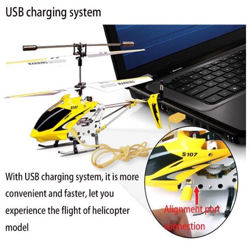 Syma S107G Rc Helicopter - 3 channel remote control helicopter anti-collision anti-drop equipped with gyro alloy aircraft - Image 9