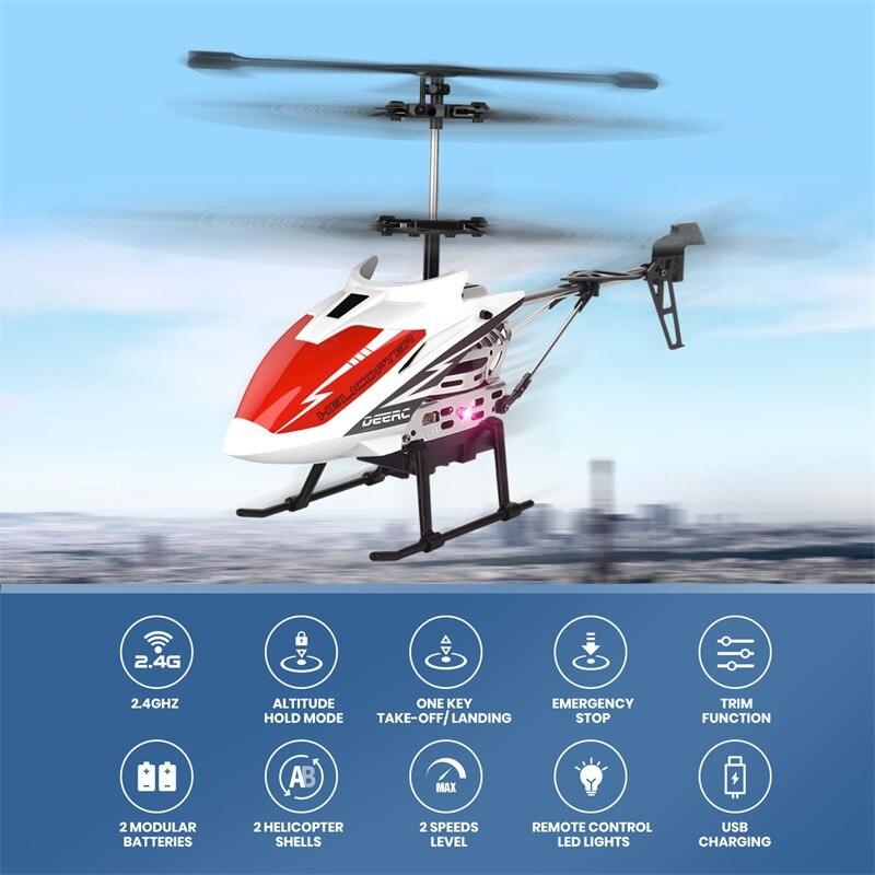 DEERC DE51 Rc Helicopter - Altitude Hold RC Planes With Gyro For Kid Beginner 2.4G Aircraft Indoor Flying Boys Toys 9 DEERC DE51 Rc Helicopter - Altitude Hold RC Planes With Gyro For Kid Beginner 2.4G Aircraft Indoor Flying Boys Toys — изображение 9
