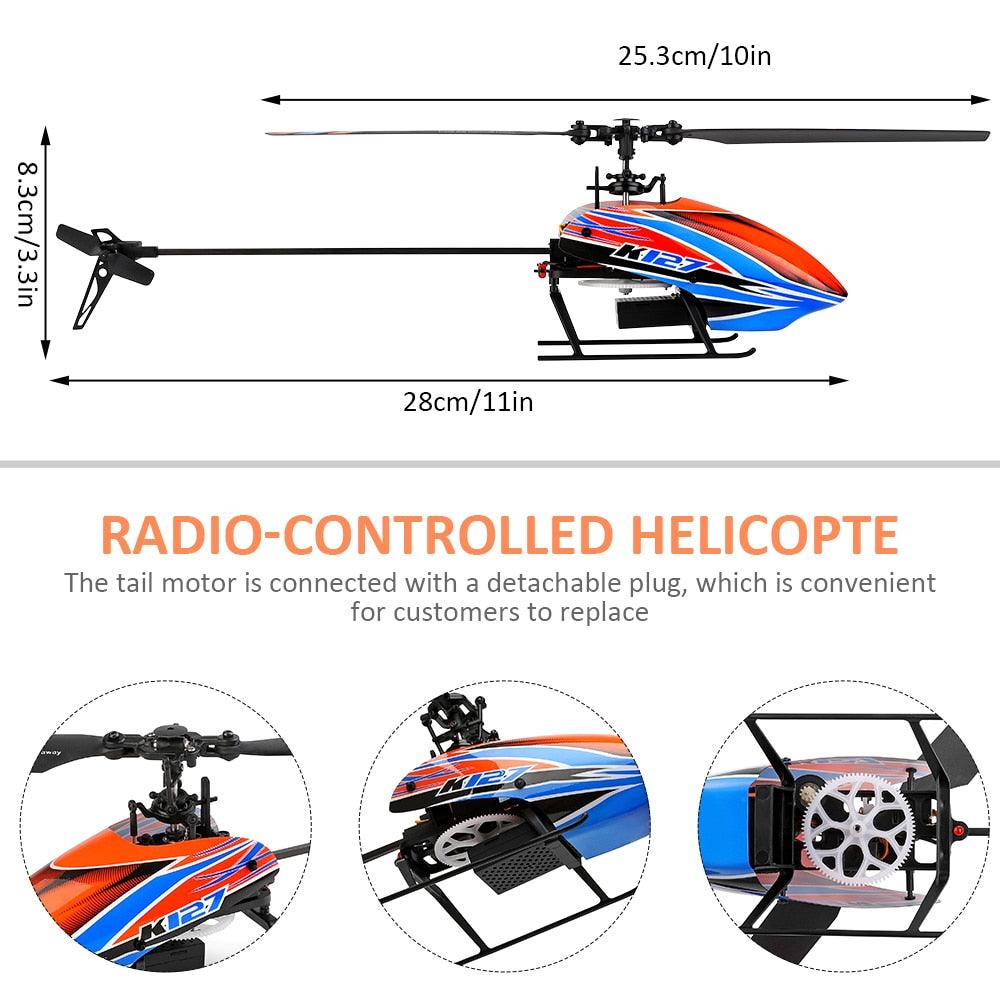 WLtoys K127 Helicopters - 2.4Ghz 4CH 6-Aixs Gyroscope Flybarless Altitude Hold RC Helicotper For Kids Gift Toys 12 WLtoys K127 Helicopters - 2.4Ghz 4CH 6-Aixs Gyroscope Flybarless Altitude Hold RC Helicotper For Kids Gift Toys — изображение 12