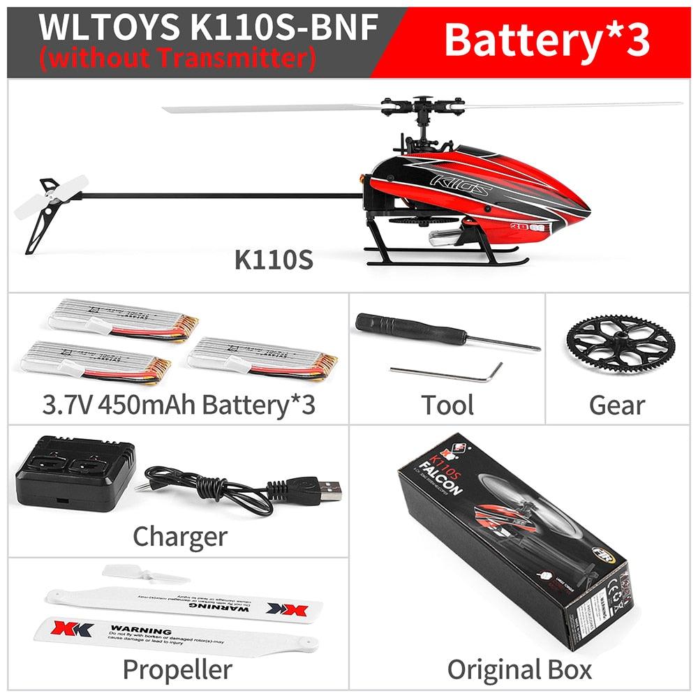 Wltoys K110S RC Helicopter - 6CH 3D 6G 6-Axis System Single Paddle Brushless RC Helicopter Aircraft Drone 13 Wltoys K110S RC Helicopter - 6CH 3D 6G 6-Axis System Single Paddle Brushless RC Helicopter Aircraft Drone - Image 13