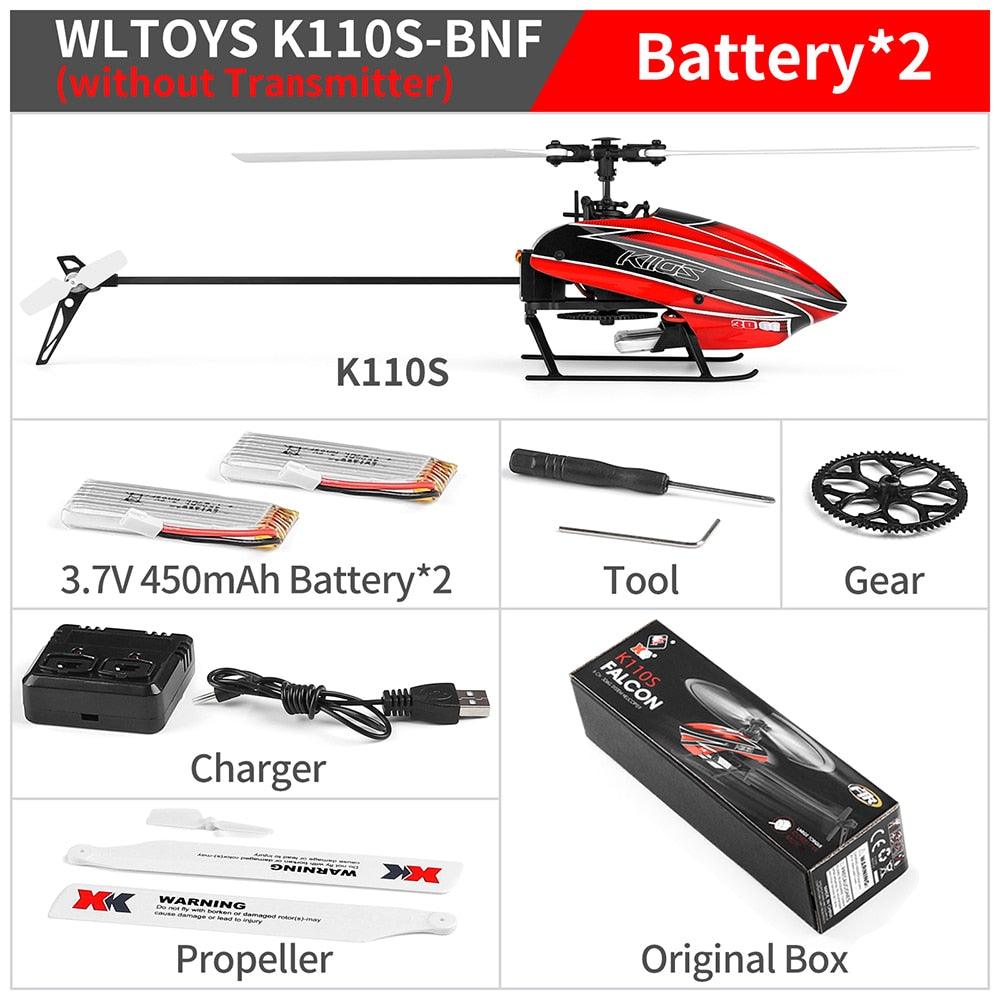 Wltoys K110S RC Helicopter - 6CH 3D 6G 6-Axis System Single Paddle Brushless RC Helicopter Aircraft Drone 12 Wltoys K110S RC Helicopter - 6CH 3D 6G 6-Axis System Single Paddle Brushless RC Helicopter Aircraft Drone - Image 12