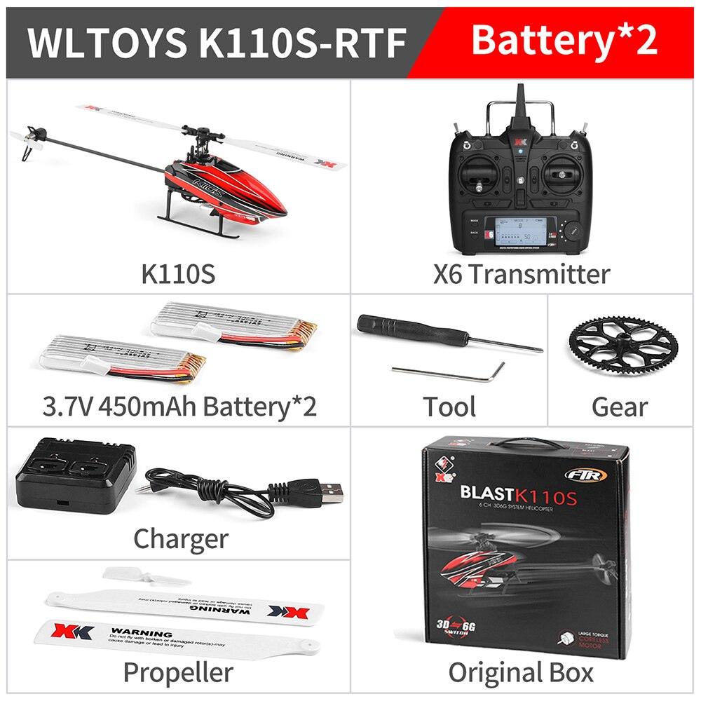 Wltoys K110S RC Helicopter - 6CH 3D 6G 6-Axis System Single Paddle Brushless RC Helicopter Aircraft Drone 10 Wltoys K110S RC Helicopter - 6CH 3D 6G 6-Axis System Single Paddle Brushless RC Helicopter Aircraft Drone - Image 10