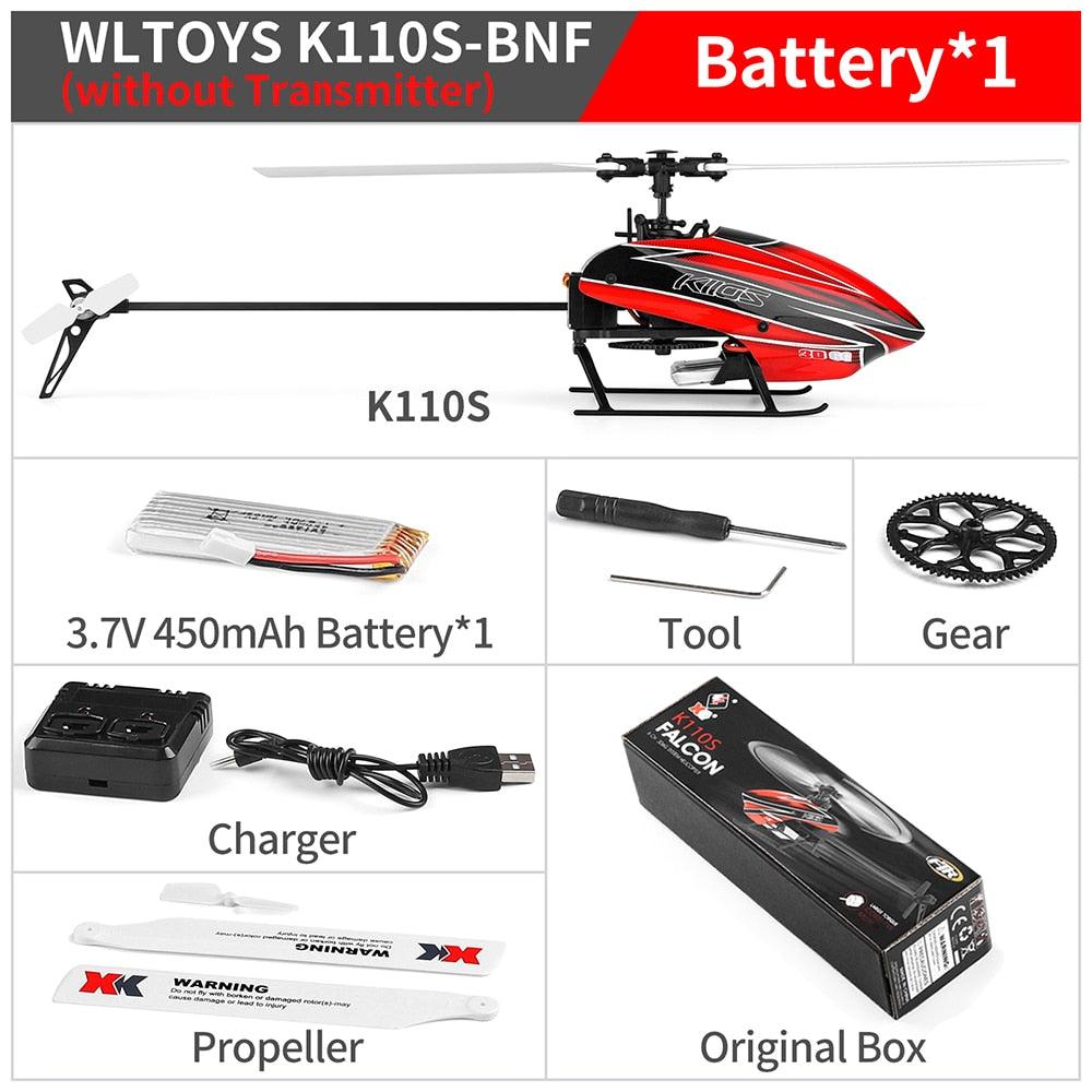 Wltoys K110S RC Helicopter - 6CH 3D 6G 6-Axis System Single Paddle Brushless RC Helicopter Aircraft Drone 8 Wltoys K110S RC Helicopter - 6CH 3D 6G 6-Axis System Single Paddle Brushless RC Helicopter Aircraft Drone - Image 8