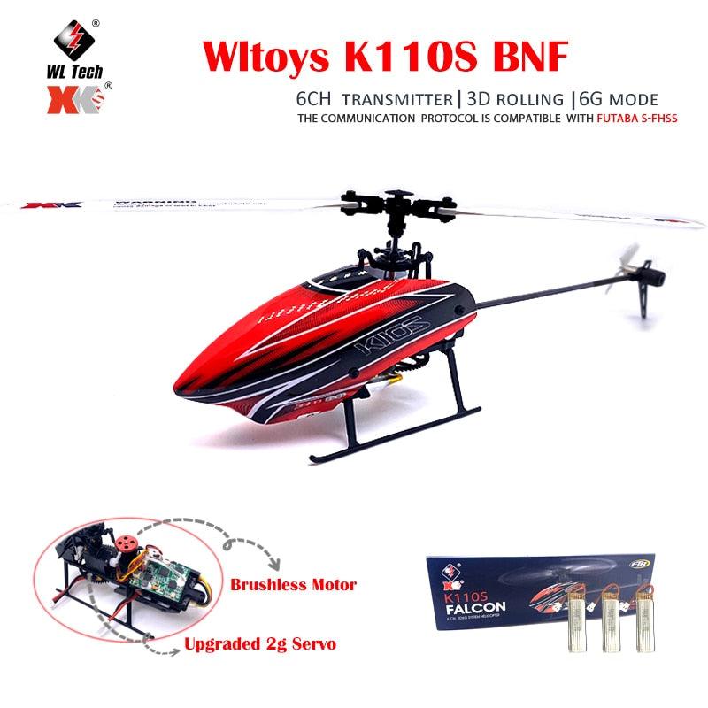 Wltoys XK K110s RC Helicopter - BNF 2.4G 6CH 3D 6G 6-Axis System Brushless Motor RC Quadcopter Remote Control Drone Toys For Kids Gifts 3 Wltoys XK K110s RC Helicopter - BNF 2.4G 6CH 3D 6G 6-Axis System Brushless Motor RC Quadcopter Remote Control Drone Toys For Kids Gifts — изображение 3