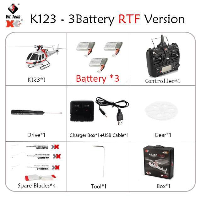 WLtoys XK K123 Rc Helicopter - RTF 2.4G 6CH 3D 6G 6-Axis Modes Brushless Motor RC Quadcopter Helicopter Toys For Kids Gifts 8 WLtoys XK K123 Rc Helicopter - RTF 2.4G 6CH 3D 6G 6-Axis Modes Brushless Motor RC Quadcopter Helicopter Toys For Kids Gifts — изображение 8