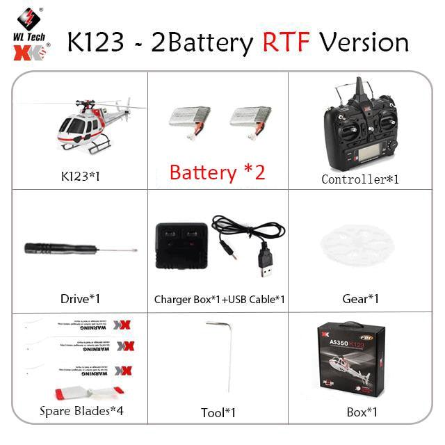 WLtoys XK K123 Rc Helicopter - RTF 2.4G 6CH 3D 6G 6-Axis Modes Brushless Motor RC Quadcopter Helicopter Toys For Kids Gifts 5 WLtoys XK K123 Rc Helicopter - RTF 2.4G 6CH 3D 6G 6-Axis Modes Brushless Motor RC Quadcopter Helicopter Toys For Kids Gifts — изображение 5