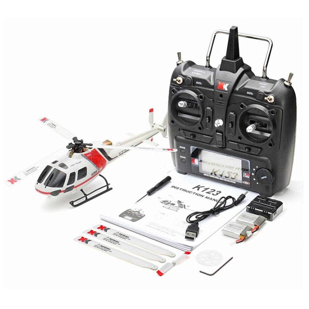 WLtoys XK K123 AS350 RC Helicopter - 6CH Brushless Scale 3D6G System RC Helicopter RTF Upgrade V931 Gift Toy With 2 batteries 6 WLtoys XK K123 AS350 RC Helicopter - 6CH Brushless Scale 3D6G System RC Helicopter RTF Upgrade V931 Gift Toy With 2 batteries — изображение 6