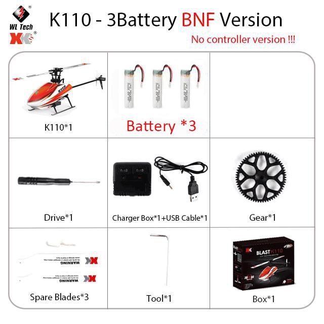 WLtoys XK K110 RC Helicopter - 2.4G 6CH 3D 6G 6-Axis System Brushless Motor RC Quadcopter Remote Control Toys For Kids Gifts 7 WLtoys XK K110 RC Helicopter - 2.4G 6CH 3D 6G 6-Axis System Brushless Motor RC Quadcopter Remote Control Toys For Kids Gifts — изображение 7