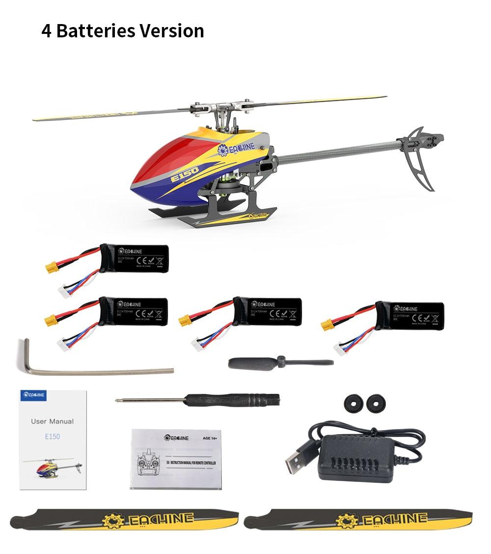 Eachine E150 RC Helicopter - 2.4G 6CH 6-Axis Gyro 3D6G Dual Brushless Motor Flybarless RTF Compatible With FUTABA S-FHSS Toys 6 Eachine E150 RC Helicopter - 2.4G 6CH 6-Axis Gyro 3D6G Dual Brushless Motor Flybarless RTF Compatible With FUTABA S-FHSS Toys — изображение 6