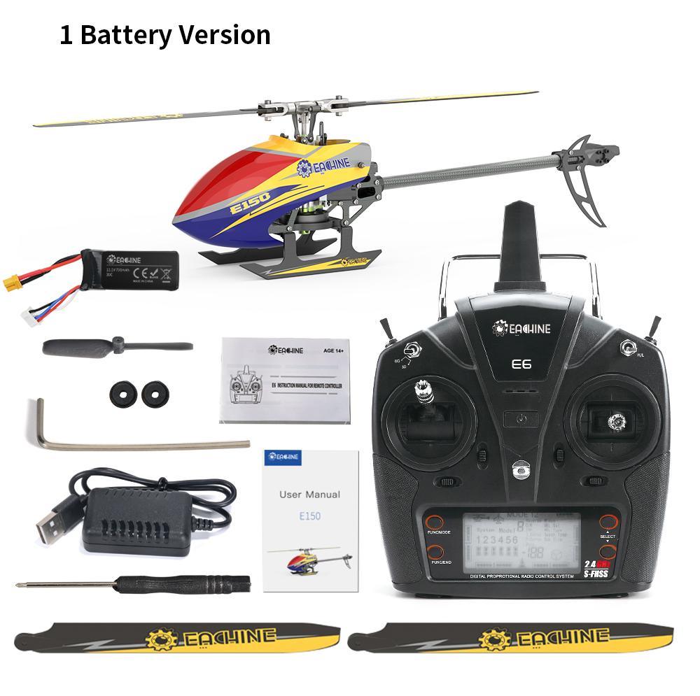 Eachine E150 RC Helicopter - 2.4G 6CH 6-Axis Gyro 3D6G Dual Brushless Motor Flybarless RTF Compatible With FUTABA S-FHSS Toys 8 Eachine E150 RC Helicopter - 2.4G 6CH 6-Axis Gyro 3D6G Dual Brushless Motor Flybarless RTF Compatible With FUTABA S-FHSS Toys — изображение 8