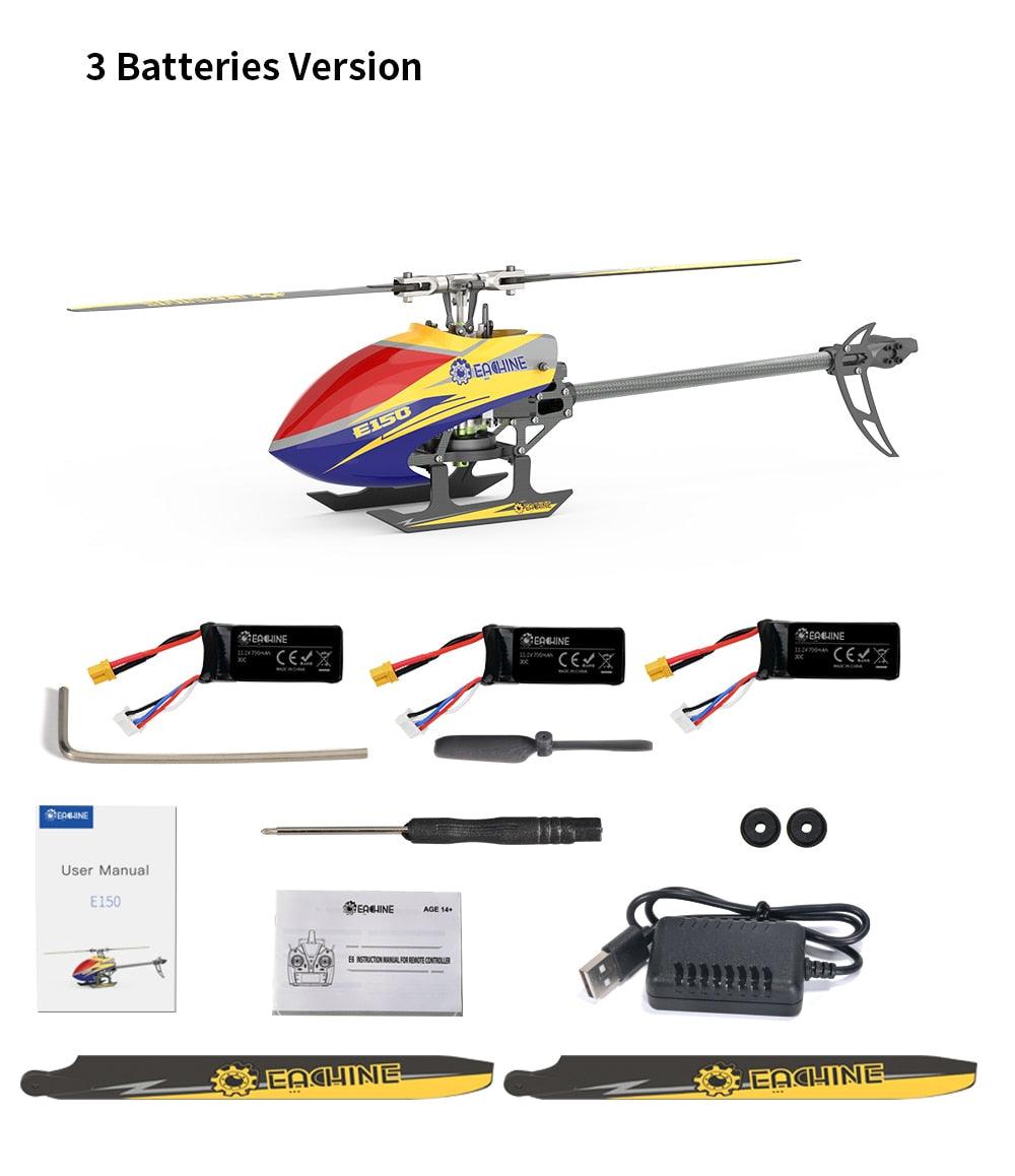 Eachine E150 RC Helicopter - 2.4G 6CH 6-Axis Gyro 3D6G Dual Brushless Motor Flybarless RTF Compatible With FUTABA S-FHSS Toys 7 Eachine E150 RC Helicopter - 2.4G 6CH 6-Axis Gyro 3D6G Dual Brushless Motor Flybarless RTF Compatible With FUTABA S-FHSS Toys — изображение 7