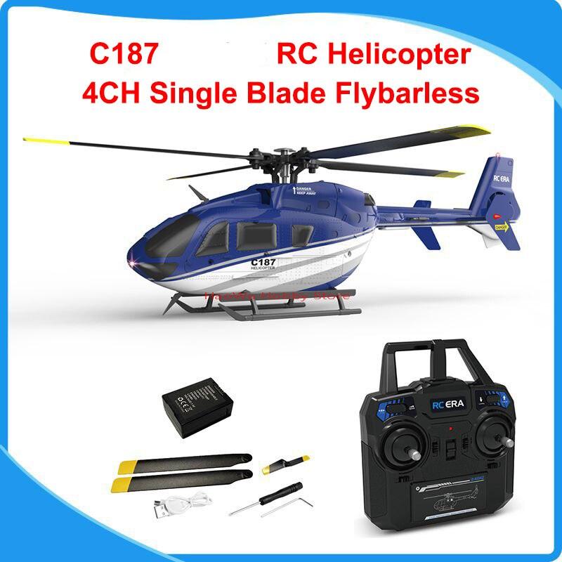 RC ERA C187 Rc Helicopter - 2.4G 4CH Single Blade EC-135 Scale 6-Axis Gyro Electric Flybarless RC Remote Control Helicopter RTF VS Eachine E120 10 RC ERA C187 Rc Helicopter - 2.4G 4CH Single Blade EC-135 Scale 6-Axis Gyro Electric Flybarless RC Remote Control Helicopter RTF VS Eachine E120 — изображение 10
