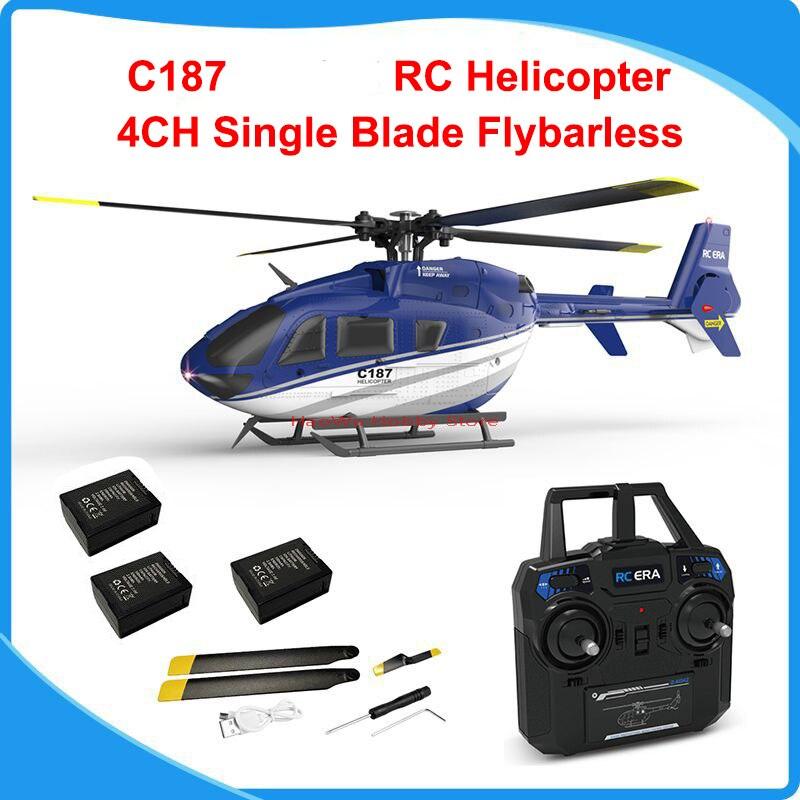 RC ERA C187 Rc Helicopter - 2.4G 4CH Single Blade EC-135 Scale 6-Axis Gyro Electric Flybarless RC Remote Control Helicopter RTF VS Eachine E120 9 RC ERA C187 Rc Helicopter - 2.4G 4CH Single Blade EC-135 Scale 6-Axis Gyro Electric Flybarless RC Remote Control Helicopter RTF VS Eachine E120 — изображение 9