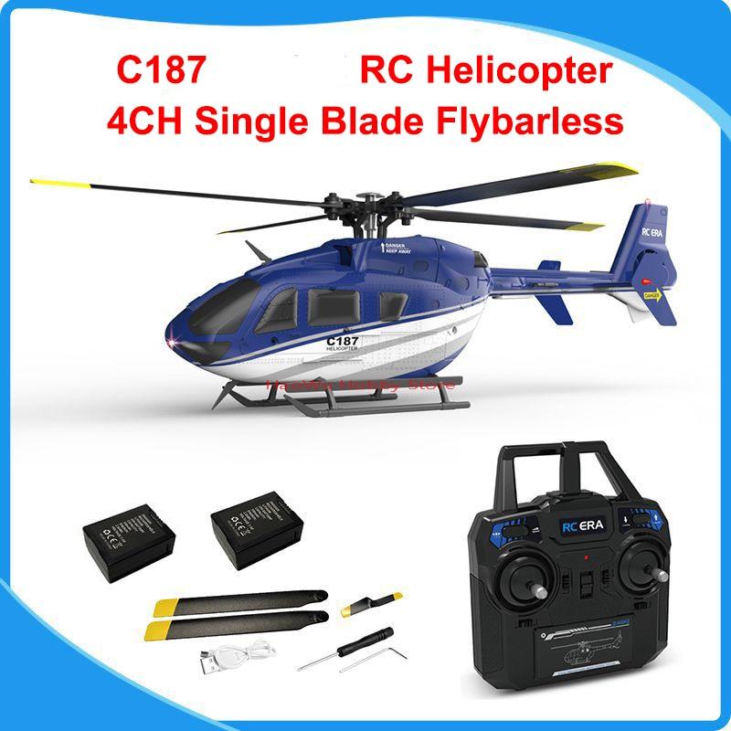 RC ERA C187 Rc Helicopter - 2.4G 4CH Single Blade EC-135 Scale 6-Axis Gyro Electric Flybarless RC Remote Control Helicopter RTF VS Eachine E120 7 RC ERA C187 Rc Helicopter - 2.4G 4CH Single Blade EC-135 Scale 6-Axis Gyro Electric Flybarless RC Remote Control Helicopter RTF VS Eachine E120 — изображение 7