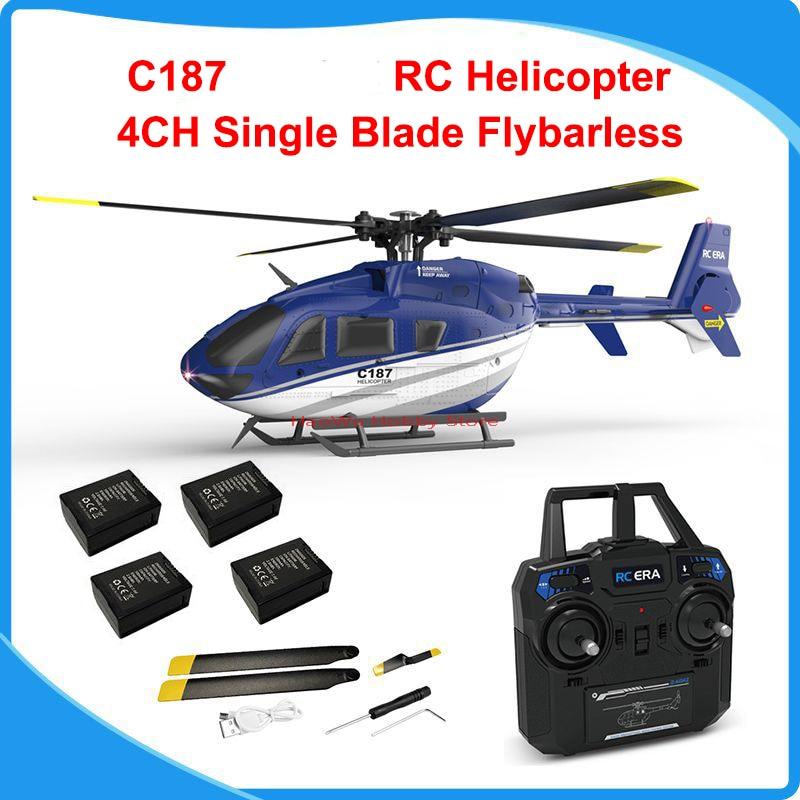 RC ERA C187 Rc Helicopter - 2.4G 4CH Single Blade EC-135 Scale 6-Axis Gyro Electric Flybarless RC Remote Control Helicopter RTF VS Eachine E120 5 RC ERA C187 Rc Helicopter - 2.4G 4CH Single Blade EC-135 Scale 6-Axis Gyro Electric Flybarless RC Remote Control Helicopter RTF VS Eachine E120 — изображение 5