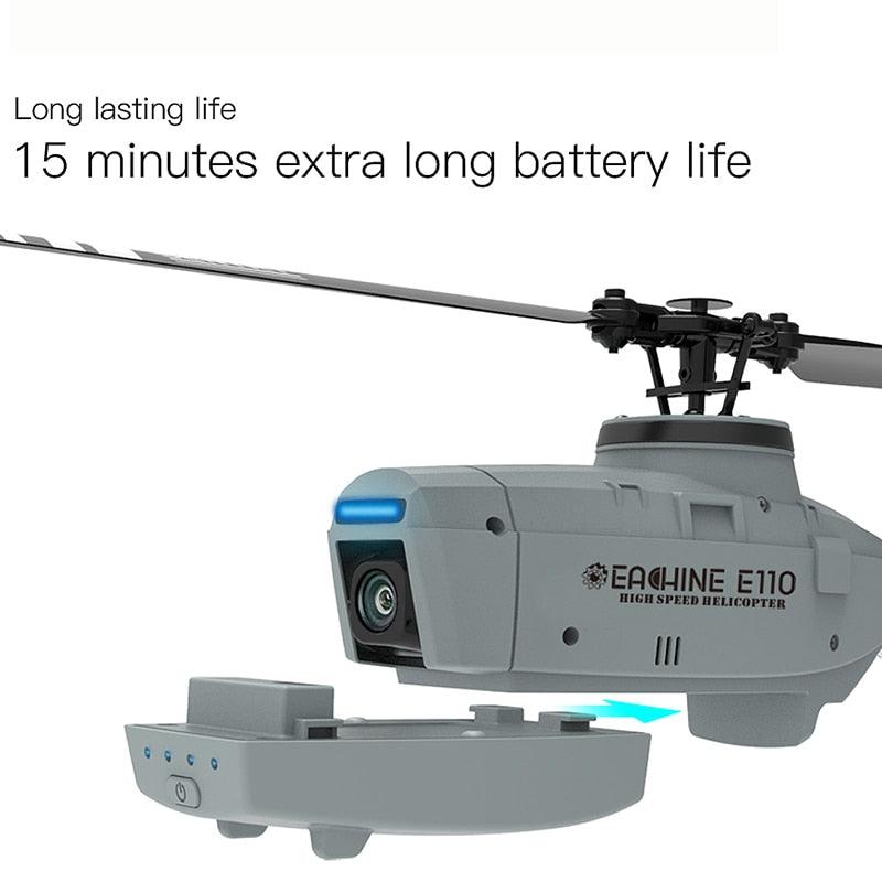 Eachine E110 RC Helicopter C127 Helicopter - 2.4G 720P HD Camera 6-Axis Gyro Optical Flow Localization Flybarless Scale RC Drone Helicopter RTF 8 Eachine E110 RC Helicopter C127 Helicopter - 2.4G 720P HD Camera 6-Axis Gyro Optical Flow Localization Flybarless Scale RC Drone Helicopter RTF — изображение 8