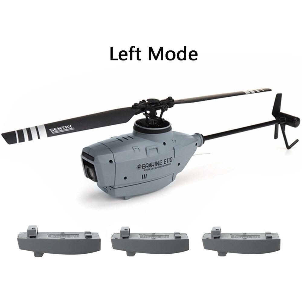 Eachine E110 RC Helicopter C127 Helicopter - 2.4G 720P HD Camera 6-Axis Gyro Optical Flow Localization Flybarless Scale RC Drone Helicopter RTF 7 Eachine E110 RC Helicopter C127 Helicopter - 2.4G 720P HD Camera 6-Axis Gyro Optical Flow Localization Flybarless Scale RC Drone Helicopter RTF — изображение 7