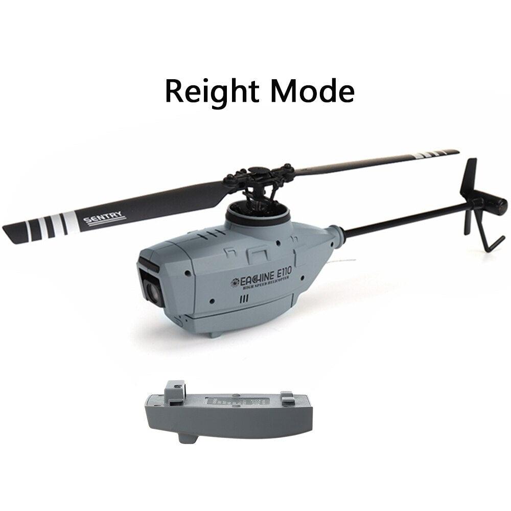 Eachine E110 RC Helicopter C127 Helicopter - 2.4G 720P HD Camera 6-Axis Gyro Optical Flow Localization Flybarless Scale RC Drone Helicopter RTF 4 Eachine E110 RC Helicopter C127 Helicopter - 2.4G 720P HD Camera 6-Axis Gyro Optical Flow Localization Flybarless Scale RC Drone Helicopter RTF — изображение 4