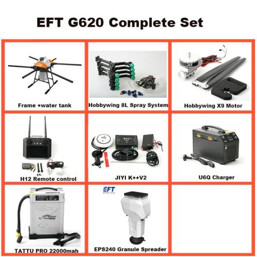 EFT G620 20L Agriculture Drone -  6 Axis 20L 20KG Agriculture Spreader Sprayer Drone With Hobbywing X9, JIYI K++V2,TATTU Pro 22000mAh - Bild 13