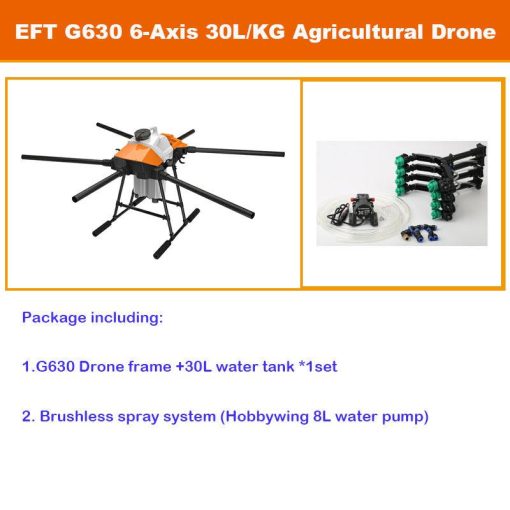 EFT G630 30L Agriculture Drone - 6 axis 30L Take-off Weight 63kg payload seed sprayer seeder spreader compact with Hobbywing X9 Plus JIYI K++ V2 FC, Skydroid T12 - Bild 11