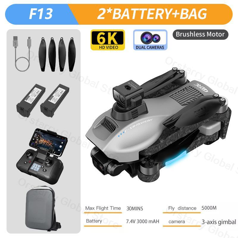 F13 Drone - 8K HD Camera 3Axis Gimbal Eis Anti Shake With GPS Repeater Brushless Motor Quadcopter RC Helicopter Toys Professional Camera Drone 8 F13 Drone - 8K HD Camera 3Axis Gimbal Eis Anti Shake With GPS Repeater Brushless Motor Quadcopter RC Helicopter Toys Professional Camera Drone - Image 8