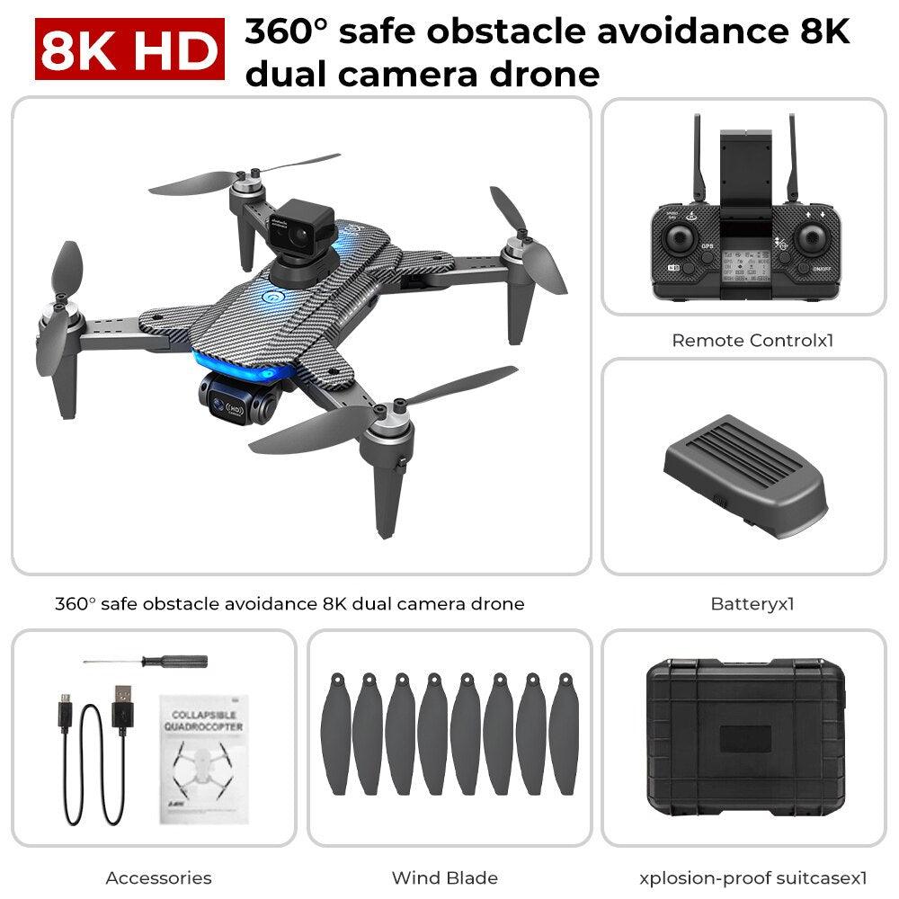 HJ90 PRO GPS Drone - 8K HD Dual HD Camera Obstacle Avoidance Flighting Time 35Min 5G WIFI FPV Foldable Quadcopter RC Dron Gifts Professional Camera Drone 15 HJ90 PRO GPS Drone - 8K HD Dual HD Camera Obstacle Avoidance Flighting Time 35Min 5G WIFI FPV Foldable Quadcopter RC Dron Gifts Professional Camera Drone — изображение 15