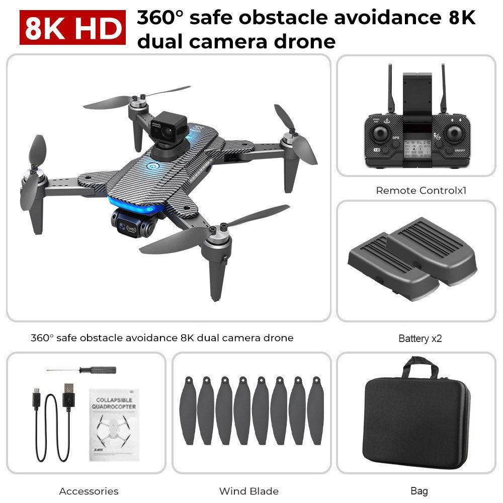 HJ90 PRO GPS Drone - 8K HD Dual HD Camera Obstacle Avoidance Flighting Time 35Min 5G WIFI FPV Foldable Quadcopter RC Dron Gifts Professional Camera Drone 9 HJ90 PRO GPS Drone - 8K HD Dual HD Camera Obstacle Avoidance Flighting Time 35Min 5G WIFI FPV Foldable Quadcopter RC Dron Gifts Professional Camera Drone — изображение 9