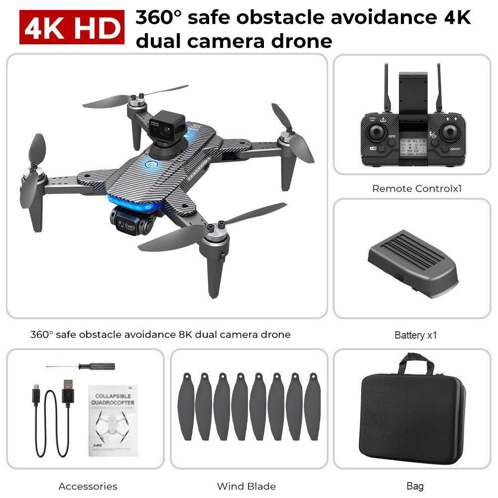 HJ90 PRO GPS Drone - 8K HD Dual HD Camera Obstacle Avoidance Flighting Time 35Min 5G WIFI FPV Foldable Quadcopter RC Dron Gifts Professional Camera Drone 6 HJ90 PRO GPS Drone - 8K HD Dual HD Camera Obstacle Avoidance Flighting Time 35Min 5G WIFI FPV Foldable Quadcopter RC Dron Gifts Professional Camera Drone — изображение 6