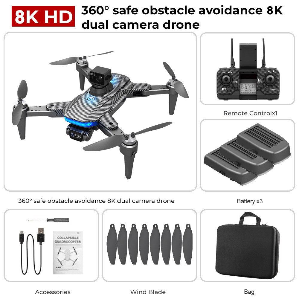 HJ90 PRO GPS Drone - 8K HD Dual HD Camera Obstacle Avoidance Flighting Time 35Min 5G WIFI FPV Foldable Quadcopter RC Dron Gifts Professional Camera Drone 3 HJ90 PRO GPS Drone - 8K HD Dual HD Camera Obstacle Avoidance Flighting Time 35Min 5G WIFI FPV Foldable Quadcopter RC Dron Gifts Professional Camera Drone — изображение 3