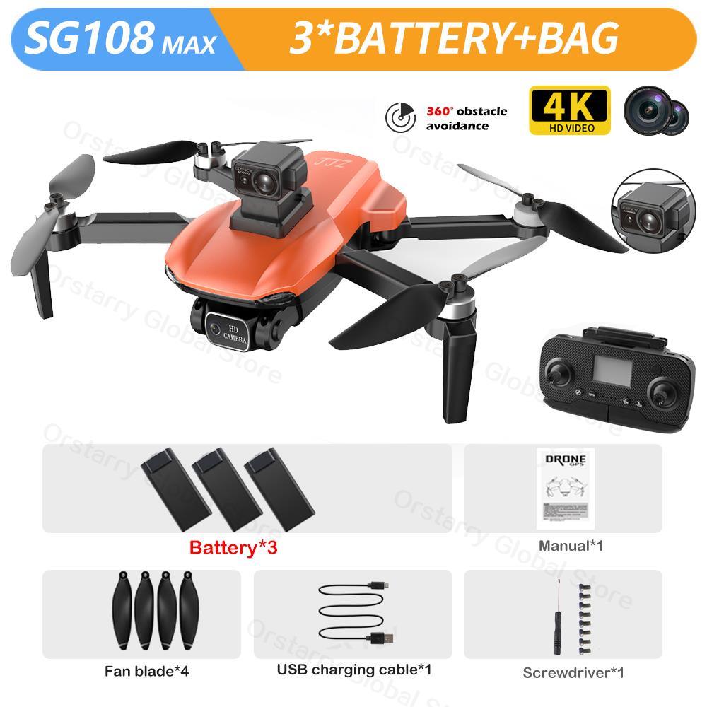 SG108 / SG108 Max Drone - 4K HD Professional Camera With obstacle avoidance Brushless Motor 5G GPS Foldable Rc Quadcopter Helicopter Professional Camera Drone - Image 20