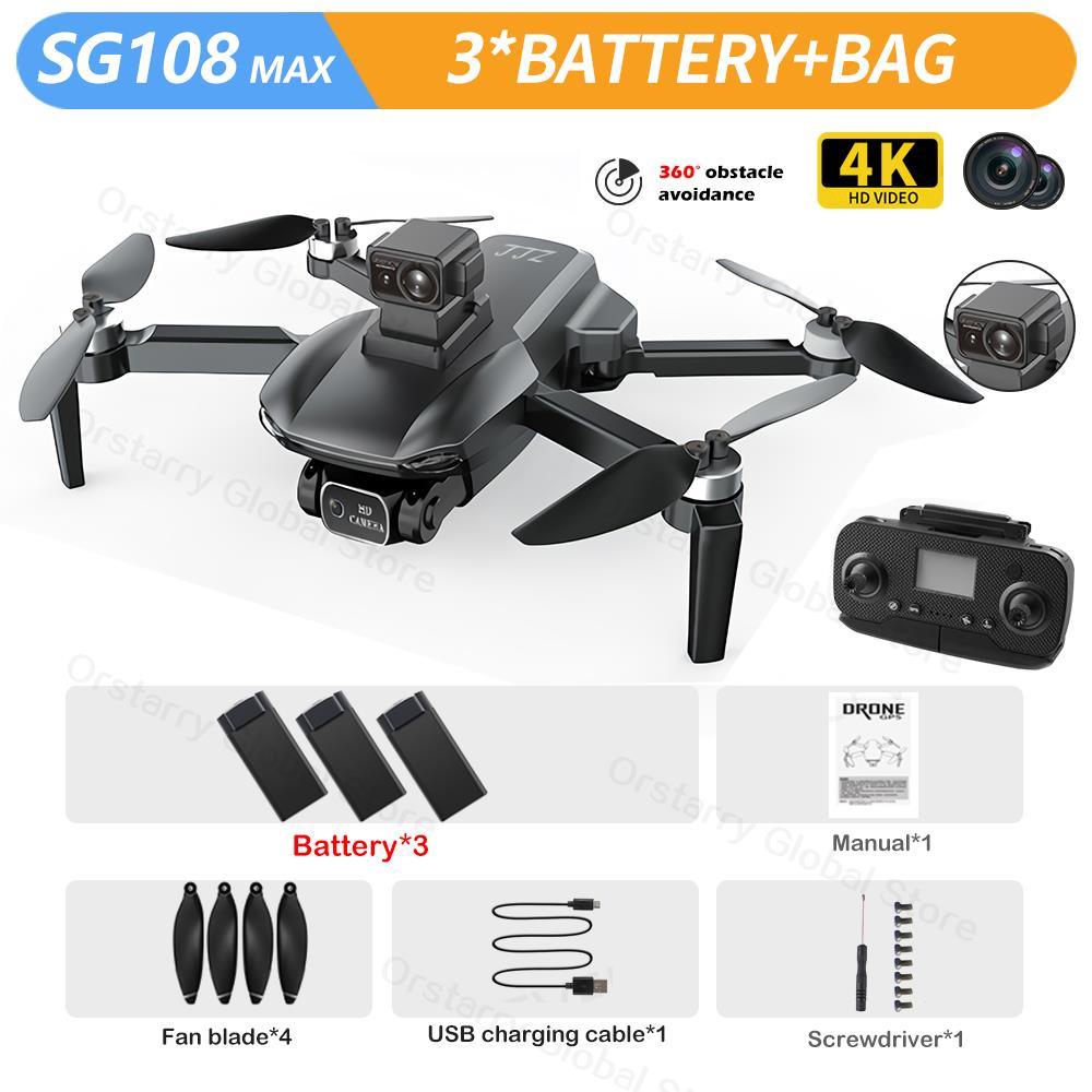 SG108 / SG108 Max Drone - 4K HD Professional Camera With obstacle avoidance Brushless Motor 5G GPS Foldable Rc Quadcopter Helicopter Professional Camera Drone - Image 8
