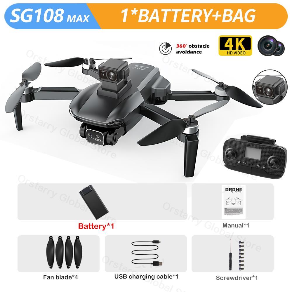 SG108 / SG108 Max Drone - 4K HD Professional Camera With obstacle avoidance Brushless Motor 5G GPS Foldable Rc Quadcopter Helicopter Professional Camera Drone - Image 3
