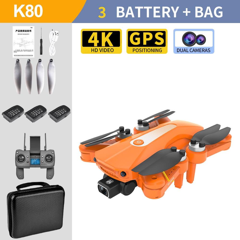 K80 PRO MAX Drone - GPS 5G EIS 4K HD Dual HD Camera Professional Aerial Photography Brushless Motor Foldable Quadcopter RC Distance Professional Camera Drone 20 K80 PRO MAX Drone - GPS 5G EIS 4K HD Dual HD Camera Professional Aerial Photography Brushless Motor Foldable Quadcopter RC Distance Professional Camera Drone - Image 20