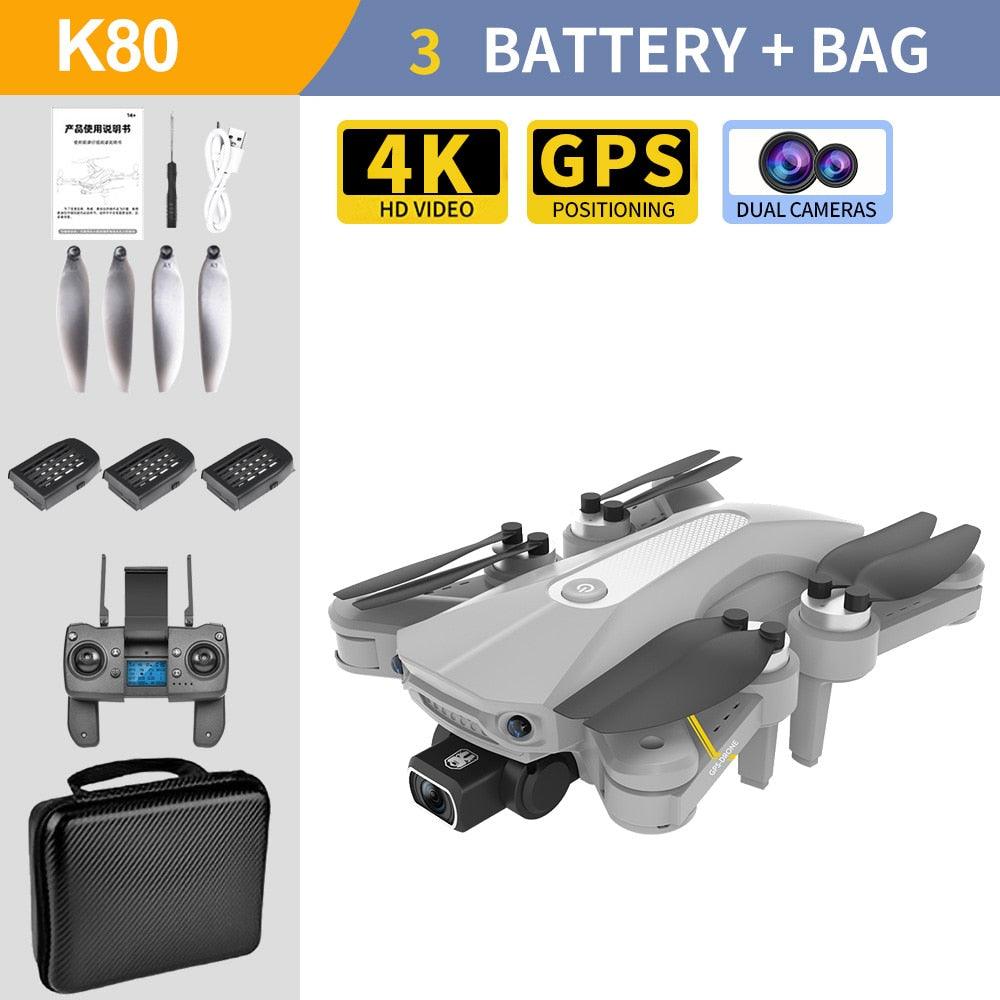 K80 PRO MAX Drone - GPS 5G EIS 4K HD Dual HD Camera Professional Aerial Photography Brushless Motor Foldable Quadcopter RC Distance Professional Camera Drone 18 K80 PRO MAX Drone - GPS 5G EIS 4K HD Dual HD Camera Professional Aerial Photography Brushless Motor Foldable Quadcopter RC Distance Professional Camera Drone - Image 18
