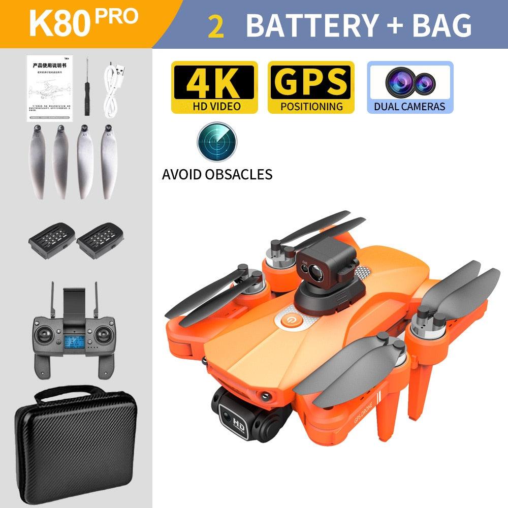 K80 PRO MAX Drone - GPS 5G EIS 4K HD Dual HD Camera Professional Aerial Photography Brushless Motor Foldable Quadcopter RC Distance Professional Camera Drone 17 K80 PRO MAX Drone - GPS 5G EIS 4K HD Dual HD Camera Professional Aerial Photography Brushless Motor Foldable Quadcopter RC Distance Professional Camera Drone - Image 17