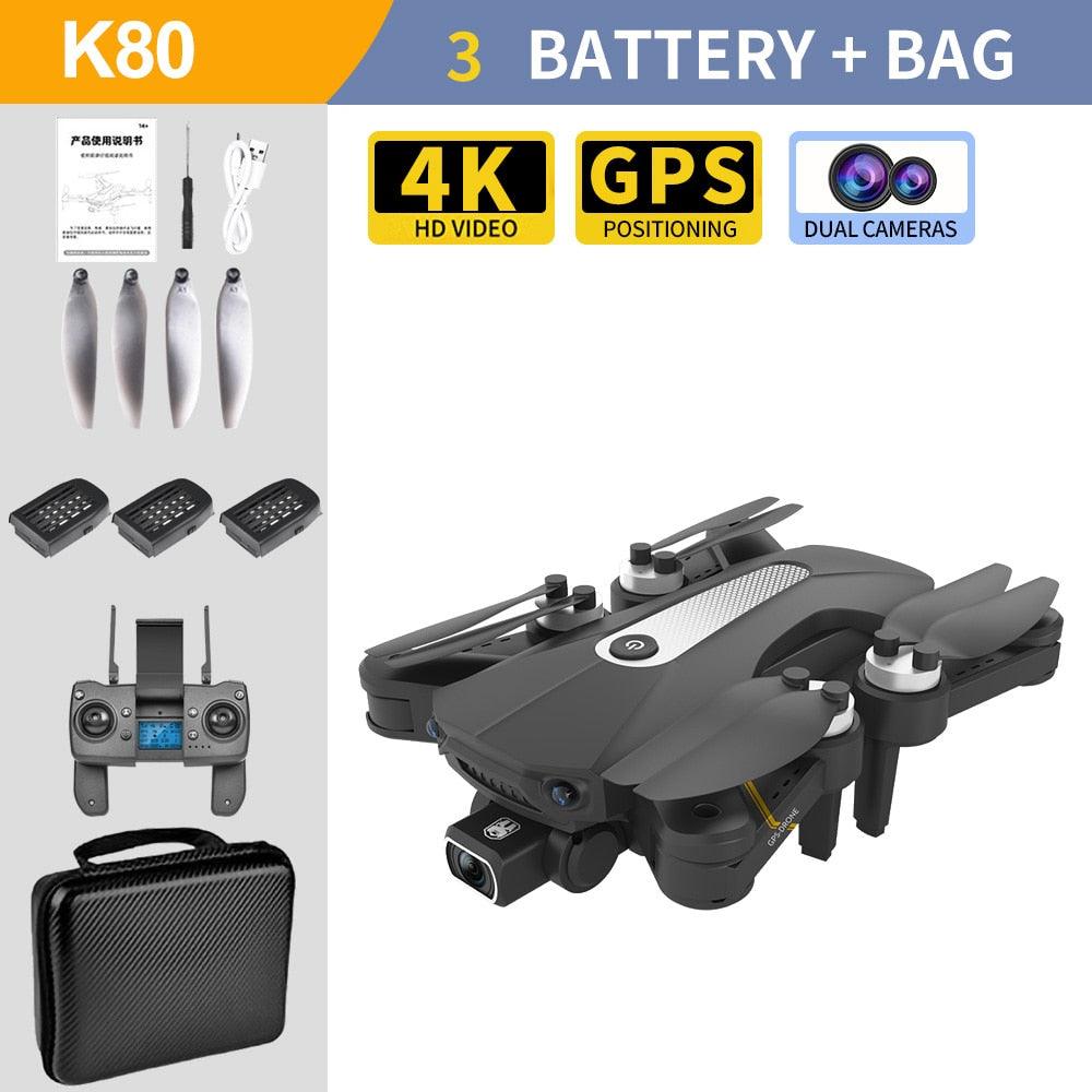 K80 PRO MAX Drone - GPS 5G EIS 4K HD Dual HD Camera Professional Aerial Photography Brushless Motor Foldable Quadcopter RC Distance Professional Camera Drone 14 K80 PRO MAX Drone - GPS 5G EIS 4K HD Dual HD Camera Professional Aerial Photography Brushless Motor Foldable Quadcopter RC Distance Professional Camera Drone - Image 14