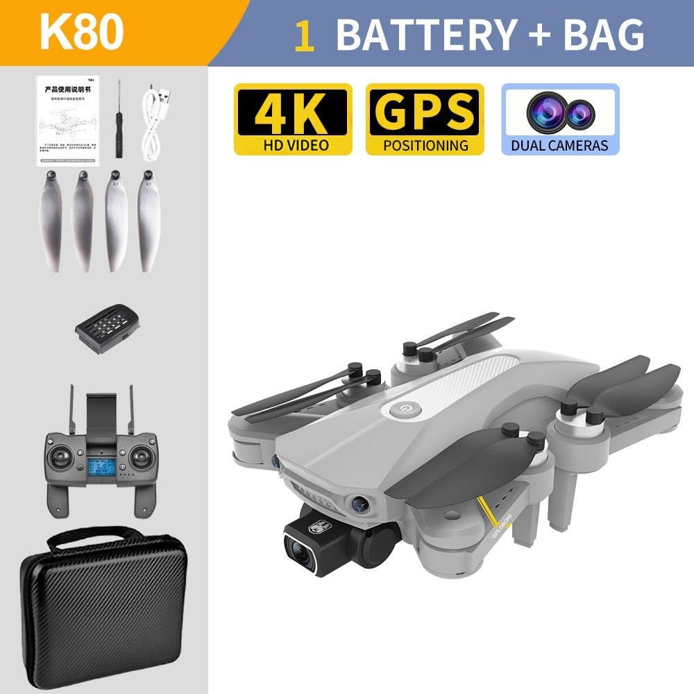 K80 PRO MAX Drone - GPS 5G EIS 4K HD Dual HD Camera Professional Aerial Photography Brushless Motor Foldable Quadcopter RC Distance Professional Camera Drone 13 K80 PRO MAX Drone - GPS 5G EIS 4K HD Dual HD Camera Professional Aerial Photography Brushless Motor Foldable Quadcopter RC Distance Professional Camera Drone - Image 13