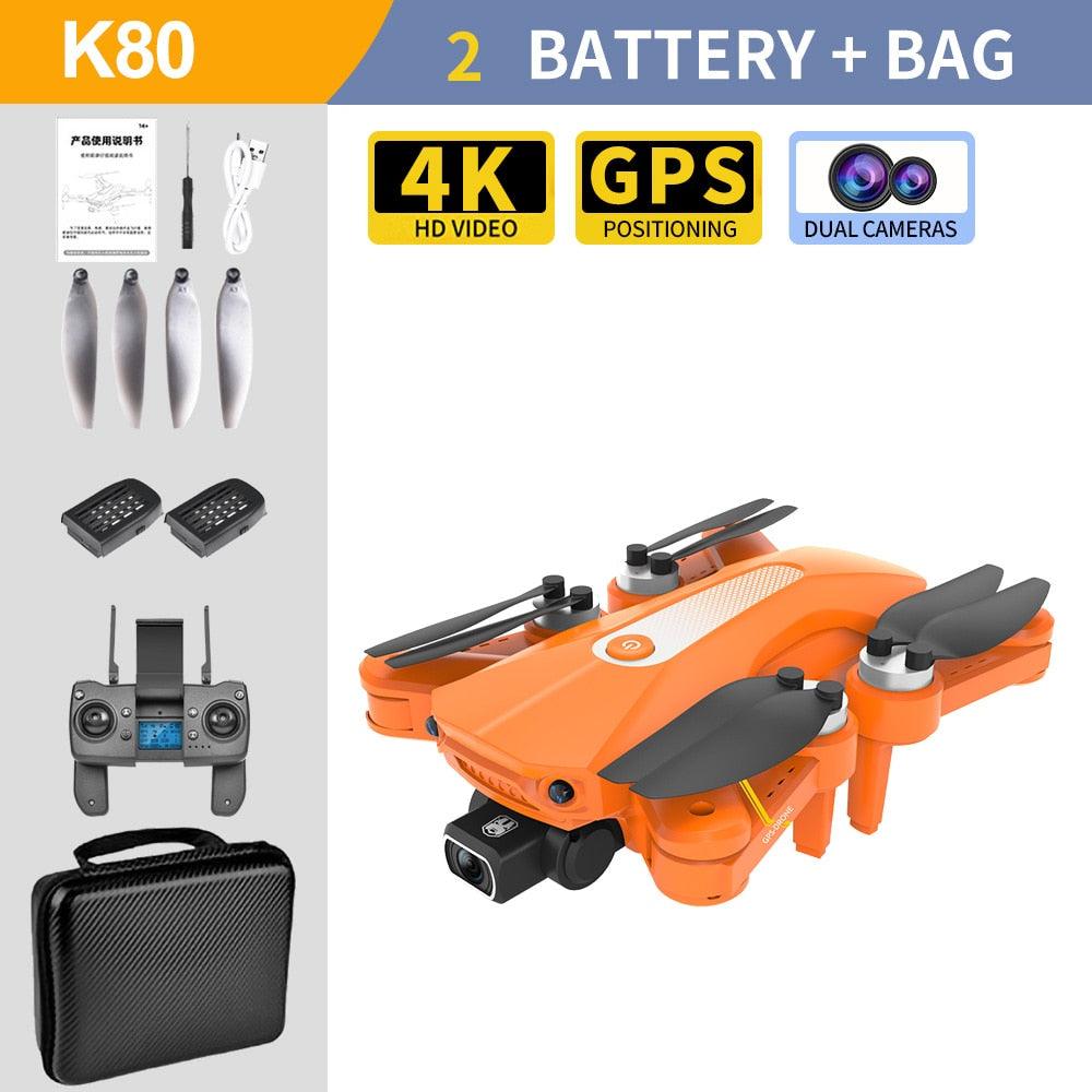 K80 PRO MAX Drone - GPS 5G EIS 4K HD Dual HD Camera Professional Aerial Photography Brushless Motor Foldable Quadcopter RC Distance Professional Camera Drone 12 K80 PRO MAX Drone - GPS 5G EIS 4K HD Dual HD Camera Professional Aerial Photography Brushless Motor Foldable Quadcopter RC Distance Professional Camera Drone - Image 12