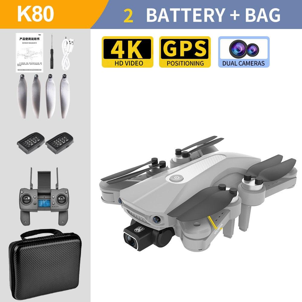 K80 PRO MAX Drone - GPS 5G EIS 4K HD Dual HD Camera Professional Aerial Photography Brushless Motor Foldable Quadcopter RC Distance Professional Camera Drone 10 K80 PRO MAX Drone - GPS 5G EIS 4K HD Dual HD Camera Professional Aerial Photography Brushless Motor Foldable Quadcopter RC Distance Professional Camera Drone - Image 10
