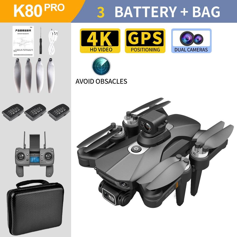 K80 PRO MAX Drone - GPS 5G EIS 4K HD Dual HD Camera Professional Aerial Photography Brushless Motor Foldable Quadcopter RC Distance Professional Camera Drone 8 K80 PRO MAX Drone - GPS 5G EIS 4K HD Dual HD Camera Professional Aerial Photography Brushless Motor Foldable Quadcopter RC Distance Professional Camera Drone - Image 8