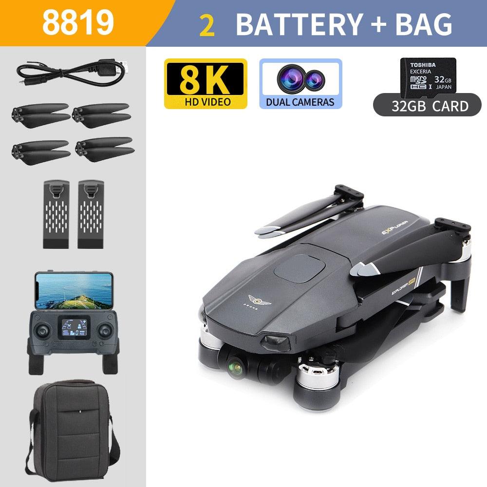 8819 Drone - 2023 NEW Drone Profesional Reperter GPS WIFI 3-Axis Gimbal Camera Helicopter Brushless Motor FPV 6K HD RC Quadcopter Aircraft Professional Camera Drone 18 8819 Drone - 2023 NEW Drone Profesional Reperter GPS WIFI 3-Axis Gimbal Camera Helicopter Brushless Motor FPV 6K HD RC Quadcopter Aircraft Professional Camera Drone - صورة 8819 Drone - 2023 NEW Drone Profesional Reperter GPS WIFI 3-Axis Gimbal Camera Helicopter Brushless Motor FPV 6K HD RC Quadcopter Aircraft Professional Camera Drone - صورة 18