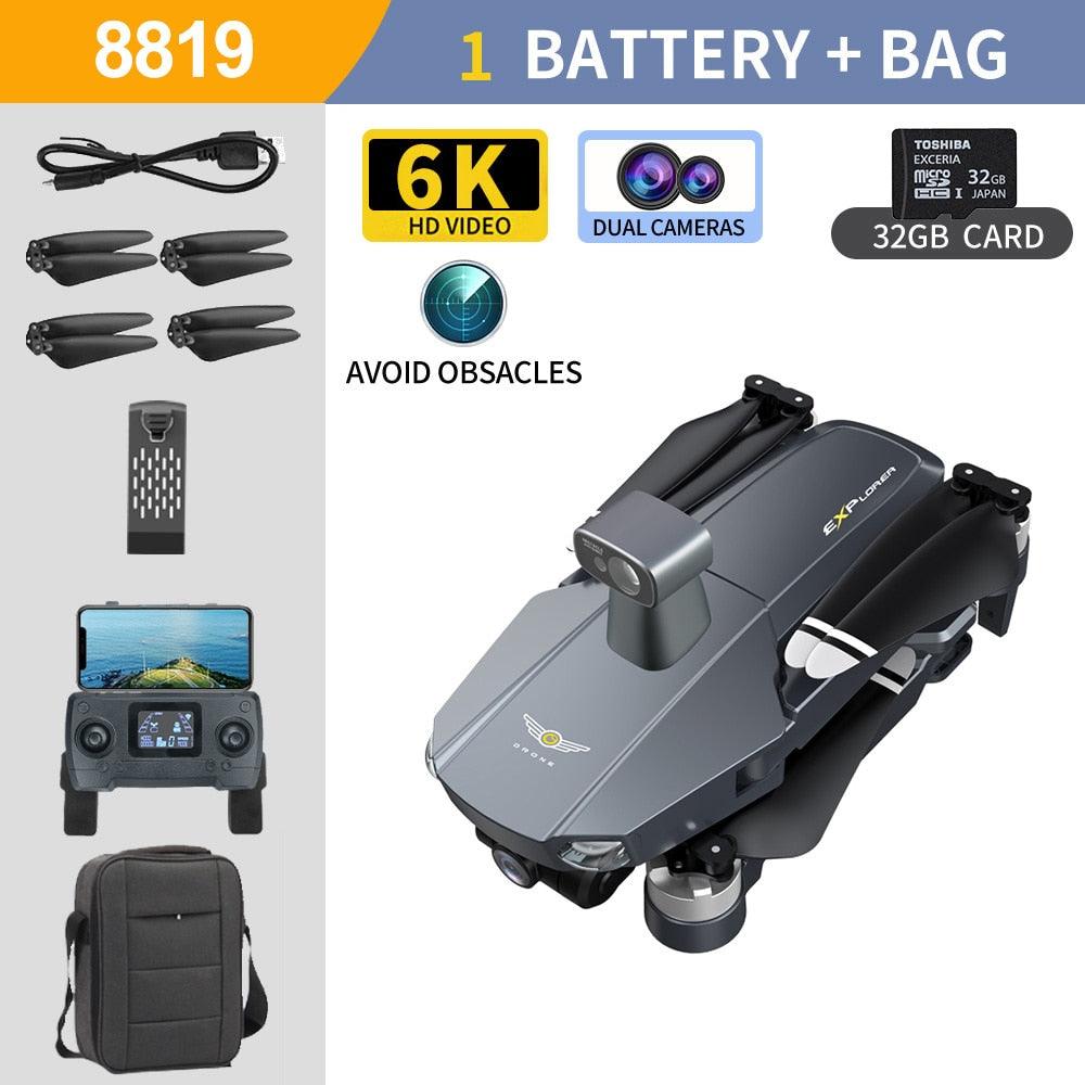 8819 Drone - 2023 NEW Drone Profesional Reperter GPS WIFI 3-Axis Gimbal Camera Helicopter Brushless Motor FPV 6K HD RC Quadcopter Aircraft Professional Camera Drone 13 8819 Drone - 2023 NEW Drone Profesional Reperter GPS WIFI 3-Axis Gimbal Camera Helicopter Brushless Motor FPV 6K HD RC Quadcopter Aircraft Professional Camera Drone - صورة 8819 Drone - 2023 NEW Drone Profesional Reperter GPS WIFI 3-Axis Gimbal Camera Helicopter Brushless Motor FPV 6K HD RC Quadcopter Aircraft Professional Camera Drone - صورة 13